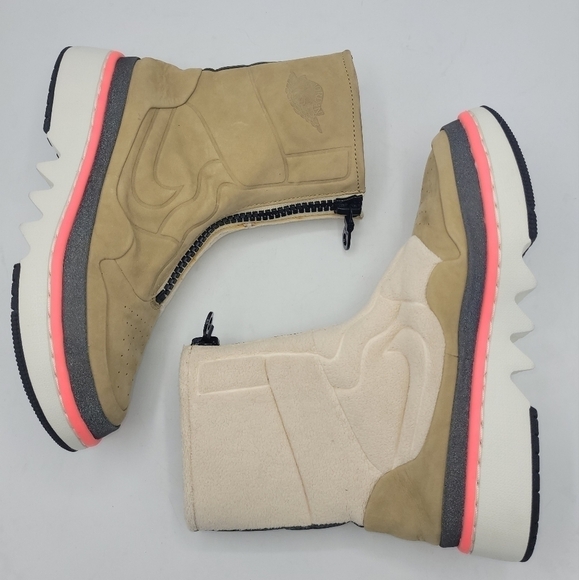 Air Jordan Nike 1 Retro Jester XX Utility Pack In Tan Pink Suede Boots Size 6.5 - Picture 8 of 16